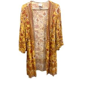 Knox Rose medium, large, caftan, orange and red very pretty $40